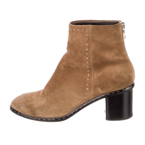 Rag & Bone suede bead accent heeled booties - Picture 1 of 2